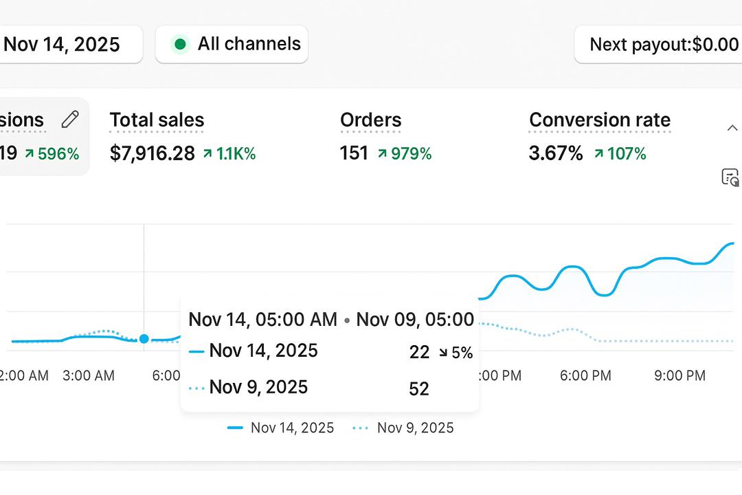 596% Session Growth